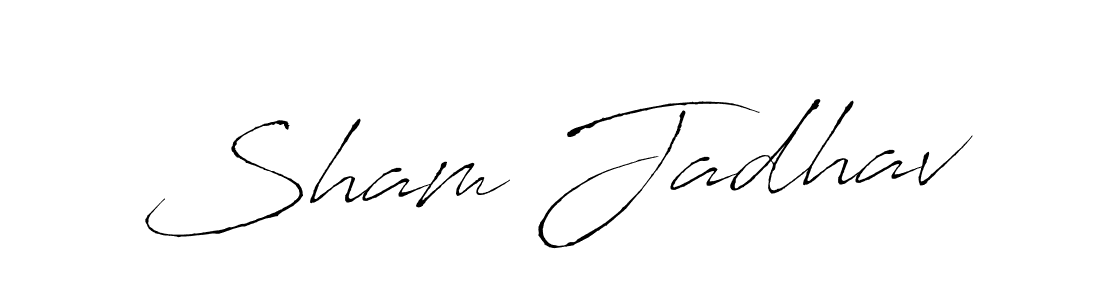 How to make Sham Jadhav signature? Antro_Vectra is a professional autograph style. Create handwritten signature for Sham Jadhav name. Sham Jadhav signature style 6 images and pictures png