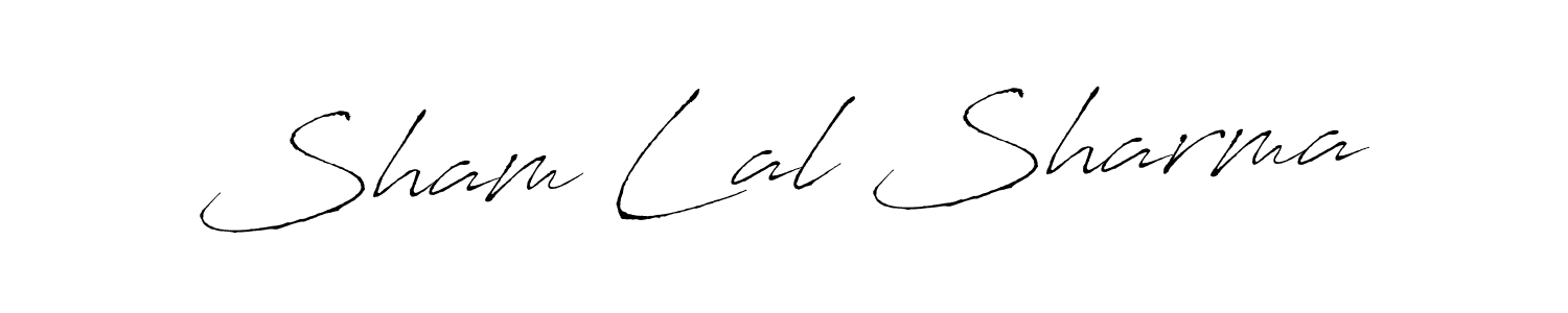 Create a beautiful signature design for name Sham Lal Sharma. With this signature (Antro_Vectra) fonts, you can make a handwritten signature for free. Sham Lal Sharma signature style 6 images and pictures png