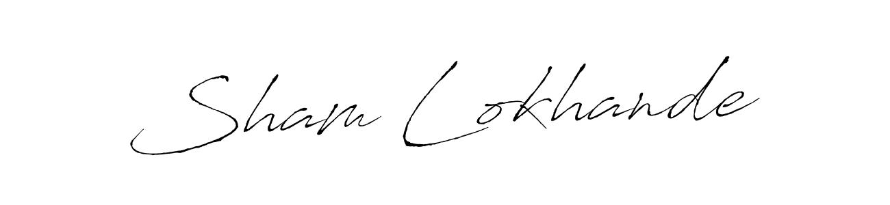 The best way (Antro_Vectra) to make a short signature is to pick only two or three words in your name. The name Sham Lokhande include a total of six letters. For converting this name. Sham Lokhande signature style 6 images and pictures png