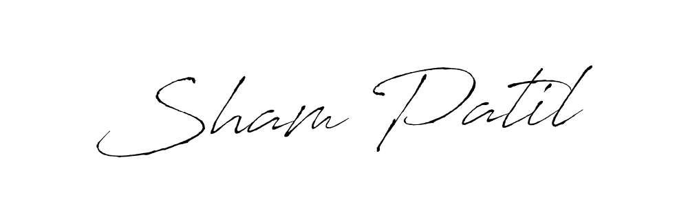 This is the best signature style for the Sham Patil name. Also you like these signature font (Antro_Vectra). Mix name signature. Sham Patil signature style 6 images and pictures png