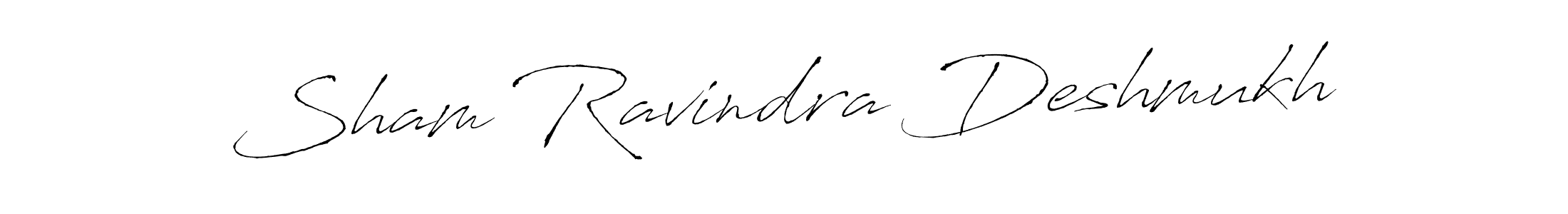 Make a beautiful signature design for name Sham Ravindra Deshmukh. With this signature (Antro_Vectra) style, you can create a handwritten signature for free. Sham Ravindra Deshmukh signature style 6 images and pictures png