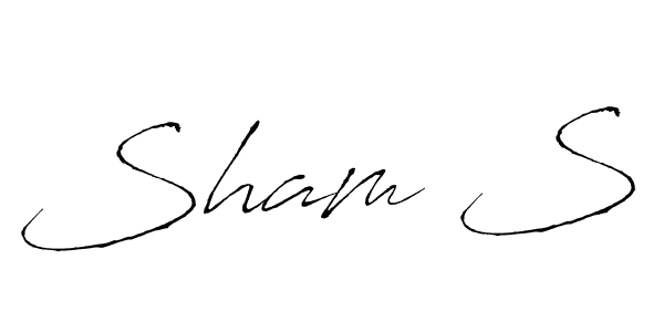 Also we have Sham S name is the best signature style. Create professional handwritten signature collection using Antro_Vectra autograph style. Sham S signature style 6 images and pictures png