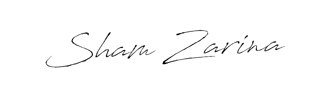 Sham Zarina stylish signature style. Best Handwritten Sign (Antro_Vectra) for my name. Handwritten Signature Collection Ideas for my name Sham Zarina. Sham Zarina signature style 6 images and pictures png