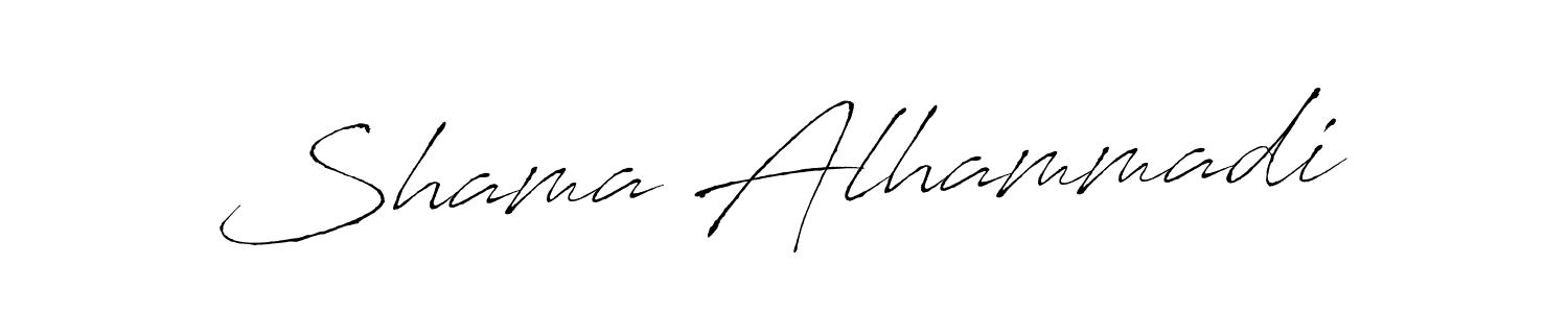 Design your own signature with our free online signature maker. With this signature software, you can create a handwritten (Antro_Vectra) signature for name Shama Alhammadi. Shama Alhammadi signature style 6 images and pictures png