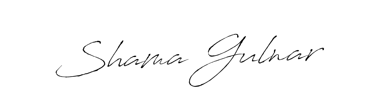 How to make Shama Gulnar signature? Antro_Vectra is a professional autograph style. Create handwritten signature for Shama Gulnar name. Shama Gulnar signature style 6 images and pictures png