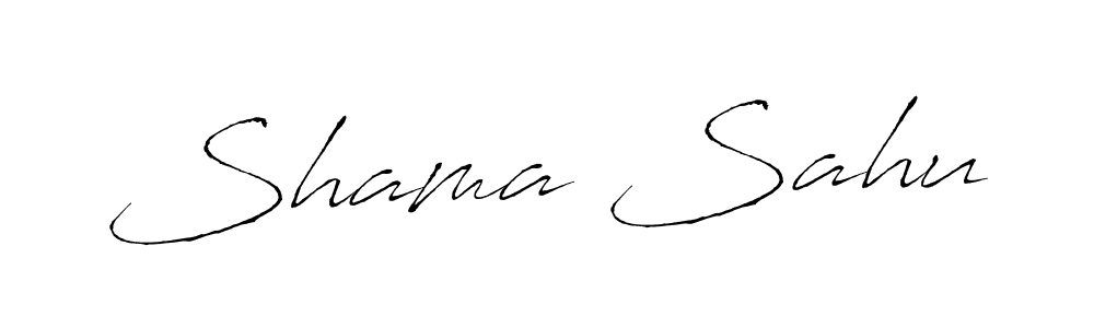 The best way (Antro_Vectra) to make a short signature is to pick only two or three words in your name. The name Shama Sahu include a total of six letters. For converting this name. Shama Sahu signature style 6 images and pictures png