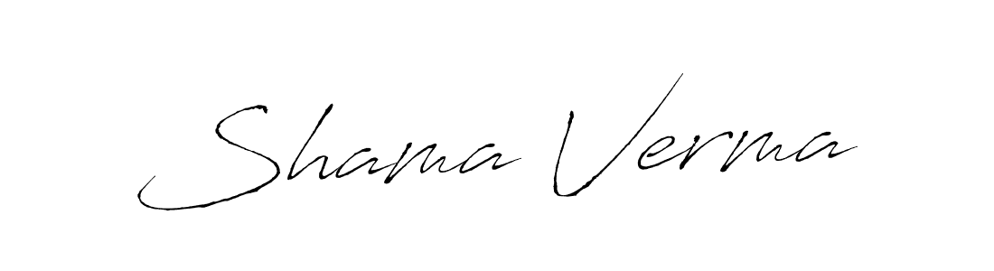 Design your own signature with our free online signature maker. With this signature software, you can create a handwritten (Antro_Vectra) signature for name Shama Verma. Shama Verma signature style 6 images and pictures png