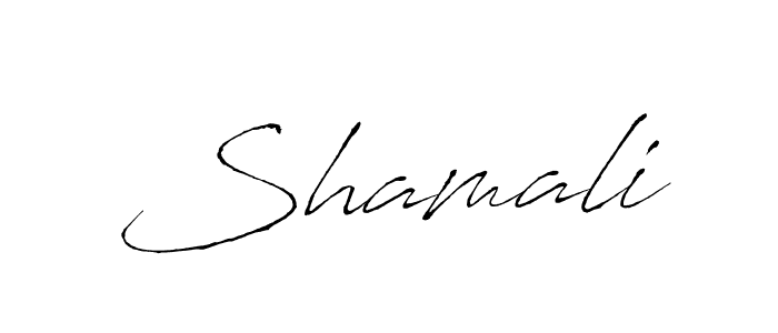 Design your own signature with our free online signature maker. With this signature software, you can create a handwritten (Antro_Vectra) signature for name Shamali. Shamali signature style 6 images and pictures png