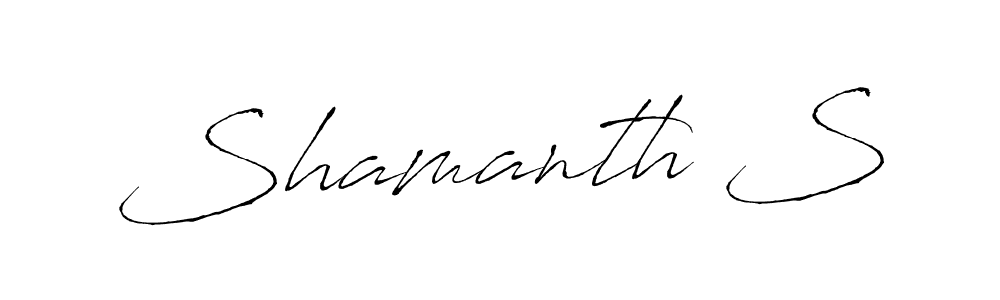 How to make Shamanth S signature? Antro_Vectra is a professional autograph style. Create handwritten signature for Shamanth S name. Shamanth S signature style 6 images and pictures png