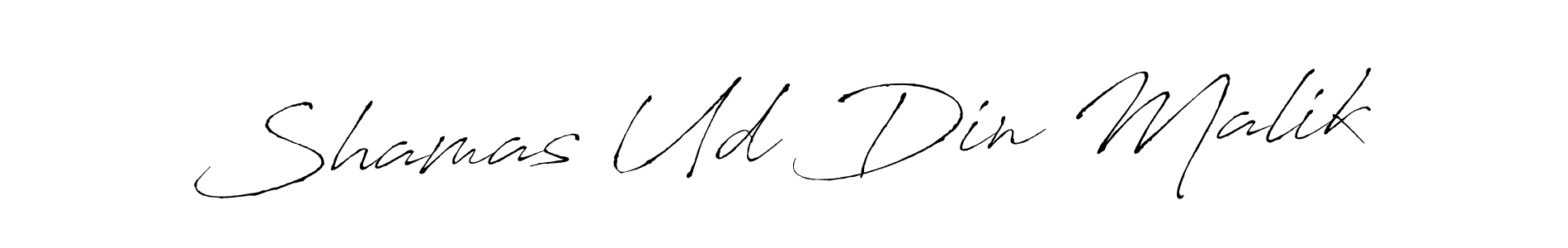 The best way (Antro_Vectra) to make a short signature is to pick only two or three words in your name. The name Shamas Ud Din Malik include a total of six letters. For converting this name. Shamas Ud Din Malik signature style 6 images and pictures png