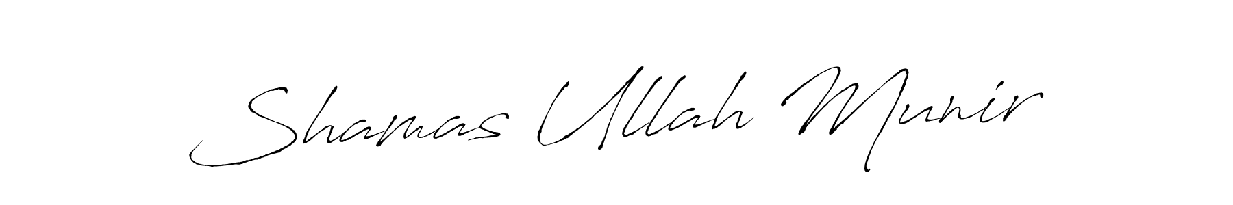 See photos of Shamas Ullah Munir official signature by Spectra . Check more albums & portfolios. Read reviews & check more about Antro_Vectra font. Shamas Ullah Munir signature style 6 images and pictures png