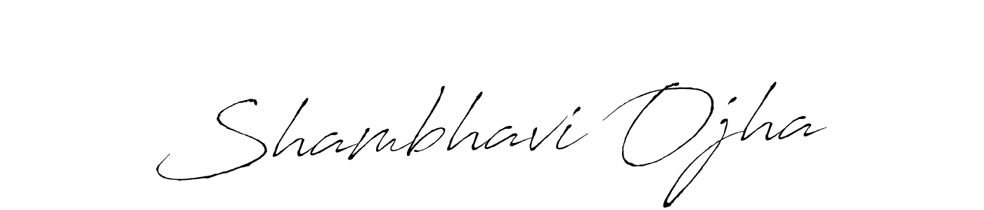 Make a beautiful signature design for name Shambhavi Ojha. With this signature (Antro_Vectra) style, you can create a handwritten signature for free. Shambhavi Ojha signature style 6 images and pictures png