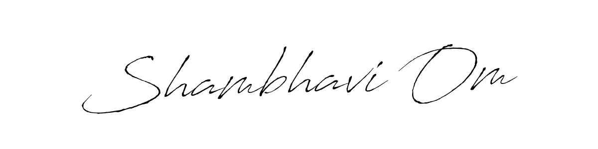 How to make Shambhavi Om name signature. Use Antro_Vectra style for creating short signs online. This is the latest handwritten sign. Shambhavi Om signature style 6 images and pictures png