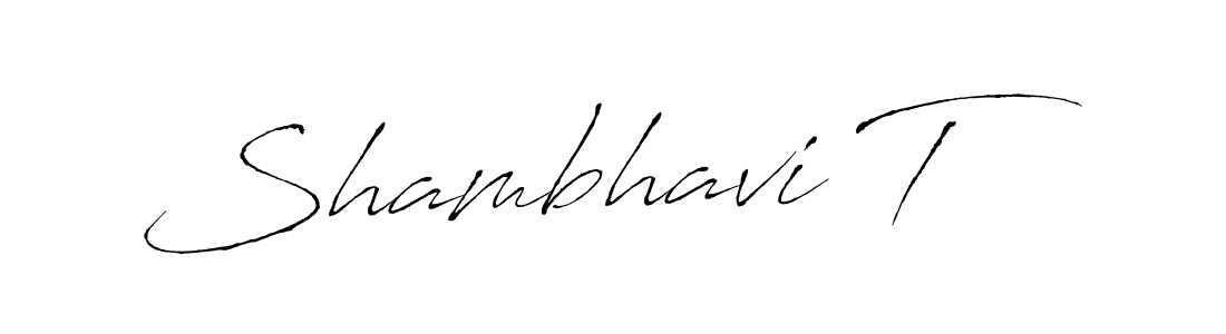 Similarly Antro_Vectra is the best handwritten signature design. Signature creator online .You can use it as an online autograph creator for name Shambhavi T. Shambhavi T signature style 6 images and pictures png