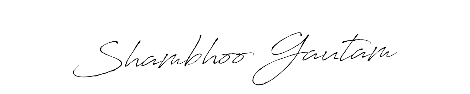 Use a signature maker to create a handwritten signature online. With this signature software, you can design (Antro_Vectra) your own signature for name Shambhoo Gautam. Shambhoo Gautam signature style 6 images and pictures png
