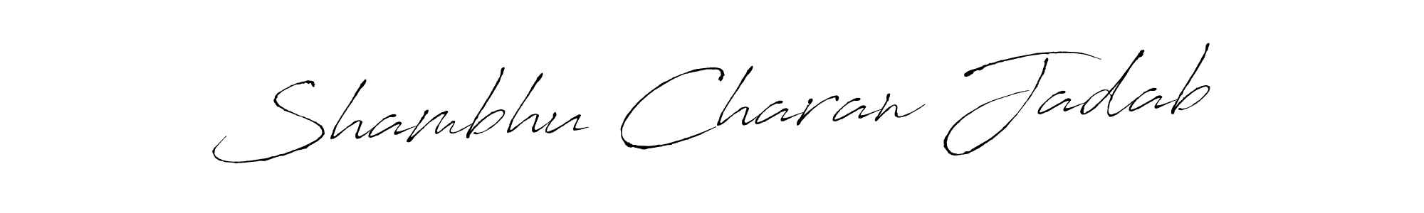 The best way (Antro_Vectra) to make a short signature is to pick only two or three words in your name. The name Shambhu Charan Jadab include a total of six letters. For converting this name. Shambhu Charan Jadab signature style 6 images and pictures png