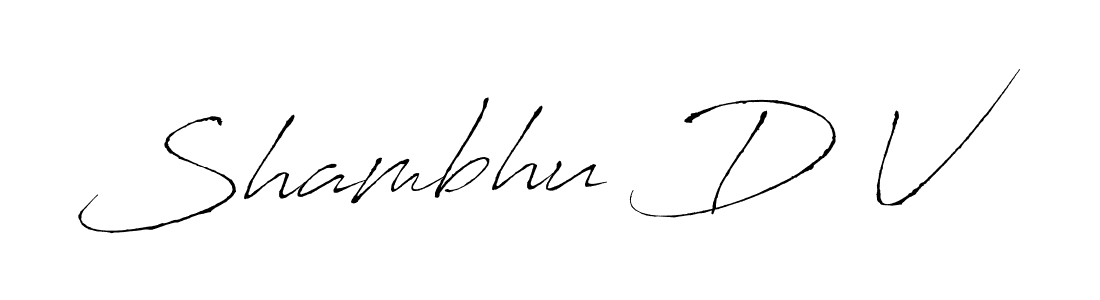 Also You can easily find your signature by using the search form. We will create Shambhu D V name handwritten signature images for you free of cost using Antro_Vectra sign style. Shambhu D V signature style 6 images and pictures png