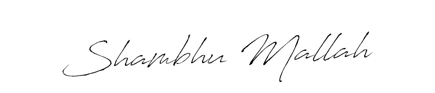 How to make Shambhu Mallah name signature. Use Antro_Vectra style for creating short signs online. This is the latest handwritten sign. Shambhu Mallah signature style 6 images and pictures png