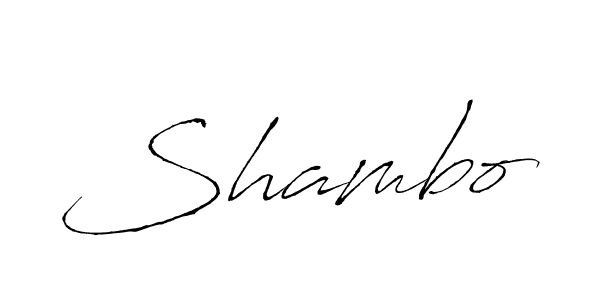 Use a signature maker to create a handwritten signature online. With this signature software, you can design (Antro_Vectra) your own signature for name Shambo. Shambo signature style 6 images and pictures png