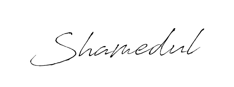 Make a beautiful signature design for name Shamedul. With this signature (Antro_Vectra) style, you can create a handwritten signature for free. Shamedul signature style 6 images and pictures png