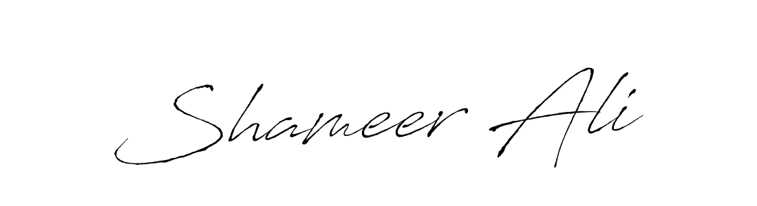 Create a beautiful signature design for name Shameer Ali. With this signature (Antro_Vectra) fonts, you can make a handwritten signature for free. Shameer Ali signature style 6 images and pictures png