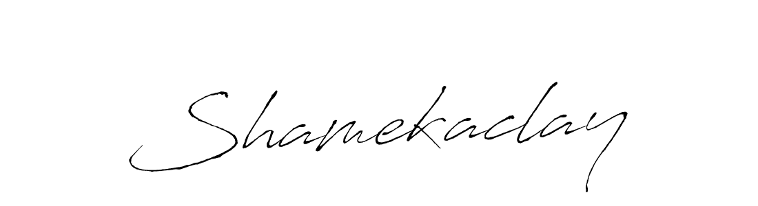 Shamekaclay stylish signature style. Best Handwritten Sign (Antro_Vectra) for my name. Handwritten Signature Collection Ideas for my name Shamekaclay. Shamekaclay signature style 6 images and pictures png