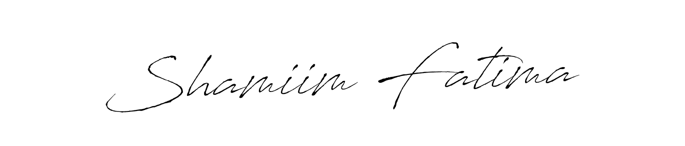 Design your own signature with our free online signature maker. With this signature software, you can create a handwritten (Antro_Vectra) signature for name Shamiim Fatima. Shamiim Fatima signature style 6 images and pictures png
