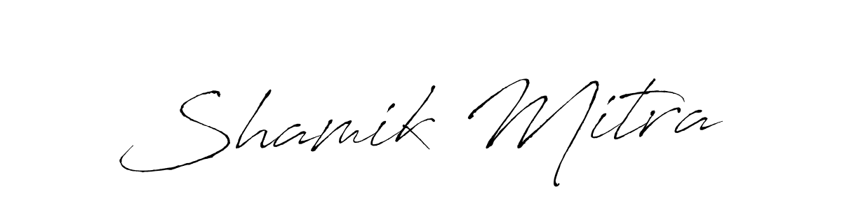 The best way (Antro_Vectra) to make a short signature is to pick only two or three words in your name. The name Shamik Mitra include a total of six letters. For converting this name. Shamik Mitra signature style 6 images and pictures png