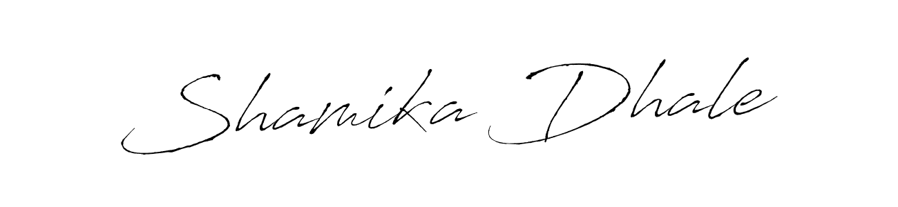 This is the best signature style for the Shamika Dhale name. Also you like these signature font (Antro_Vectra). Mix name signature. Shamika Dhale signature style 6 images and pictures png