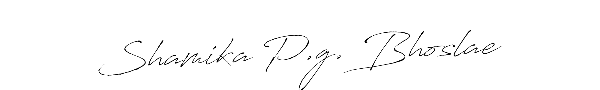 Shamika P.g. Bhoslae stylish signature style. Best Handwritten Sign (Antro_Vectra) for my name. Handwritten Signature Collection Ideas for my name Shamika P.g. Bhoslae. Shamika P.g. Bhoslae signature style 6 images and pictures png