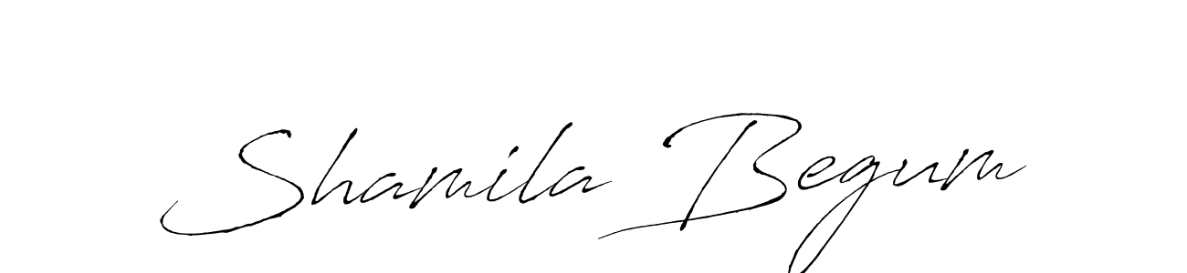 Shamila Begum stylish signature style. Best Handwritten Sign (Antro_Vectra) for my name. Handwritten Signature Collection Ideas for my name Shamila Begum. Shamila Begum signature style 6 images and pictures png