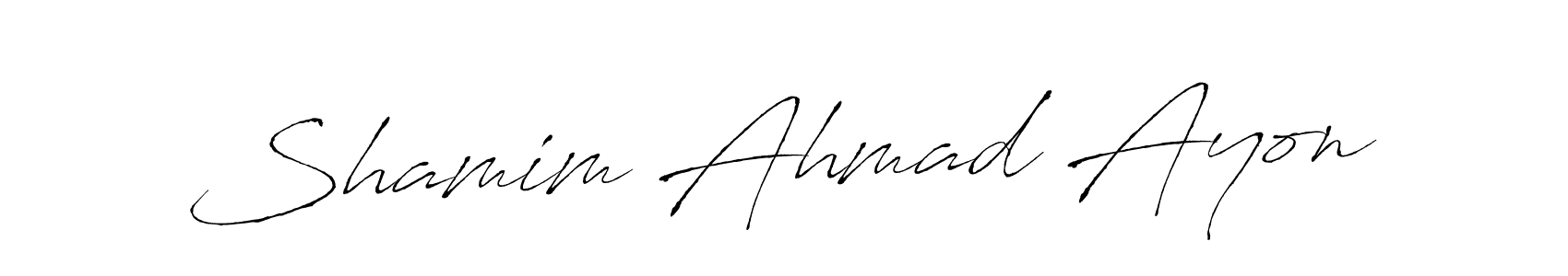 Design your own signature with our free online signature maker. With this signature software, you can create a handwritten (Antro_Vectra) signature for name Shamim Ahmad Ayon. Shamim Ahmad Ayon signature style 6 images and pictures png