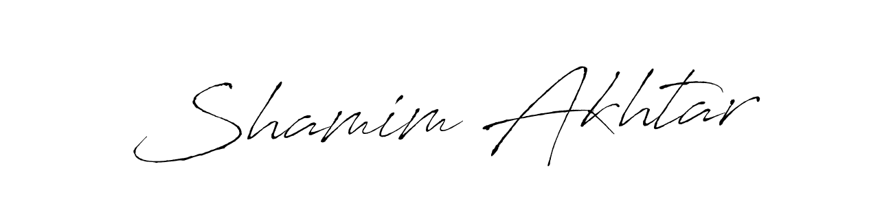 Create a beautiful signature design for name Shamim Akhtar. With this signature (Antro_Vectra) fonts, you can make a handwritten signature for free. Shamim Akhtar signature style 6 images and pictures png
