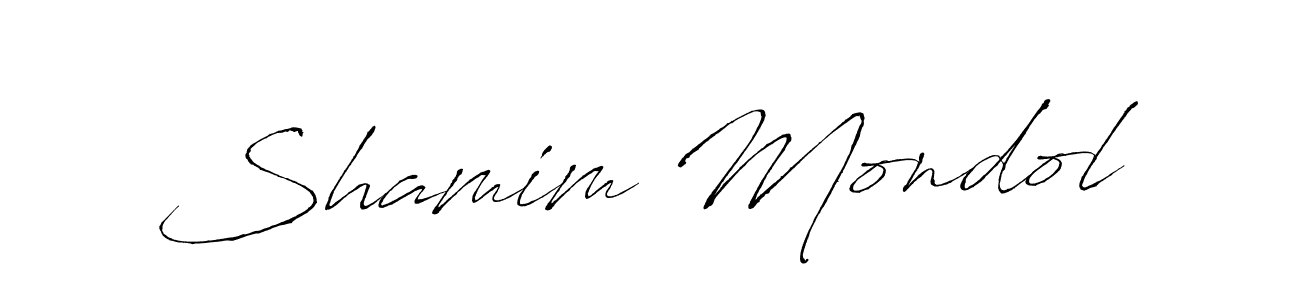 Make a beautiful signature design for name Shamim Mondol. With this signature (Antro_Vectra) style, you can create a handwritten signature for free. Shamim Mondol signature style 6 images and pictures png