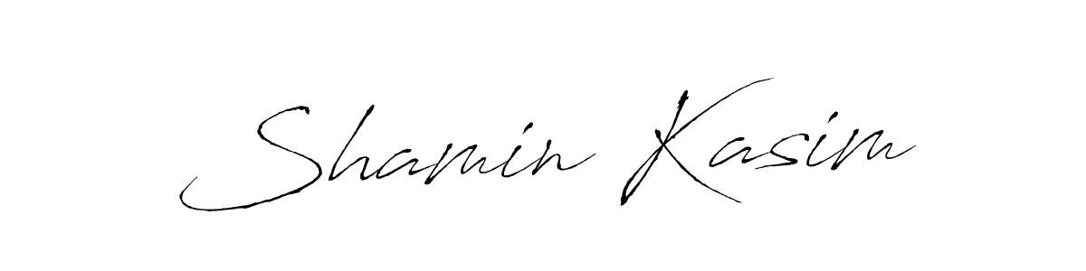 Make a beautiful signature design for name Shamin Kasim. With this signature (Antro_Vectra) style, you can create a handwritten signature for free. Shamin Kasim signature style 6 images and pictures png