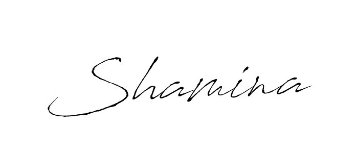 The best way (Antro_Vectra) to make a short signature is to pick only two or three words in your name. The name Shamina include a total of six letters. For converting this name. Shamina signature style 6 images and pictures png