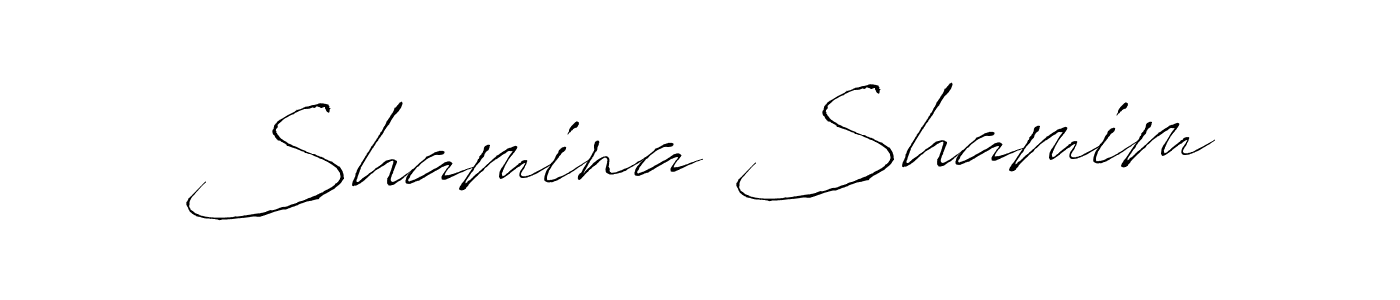 Design your own signature with our free online signature maker. With this signature software, you can create a handwritten (Antro_Vectra) signature for name Shamina Shamim. Shamina Shamim signature style 6 images and pictures png