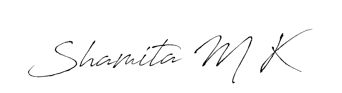 Make a beautiful signature design for name Shamita M K. Use this online signature maker to create a handwritten signature for free. Shamita M K signature style 6 images and pictures png