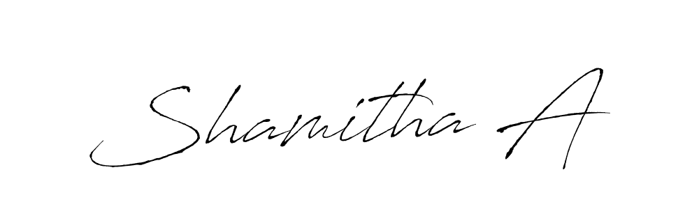 Make a beautiful signature design for name Shamitha A. With this signature (Antro_Vectra) style, you can create a handwritten signature for free. Shamitha A signature style 6 images and pictures png