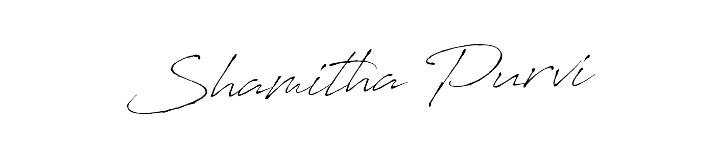 Make a beautiful signature design for name Shamitha Purvi. With this signature (Antro_Vectra) style, you can create a handwritten signature for free. Shamitha Purvi signature style 6 images and pictures png
