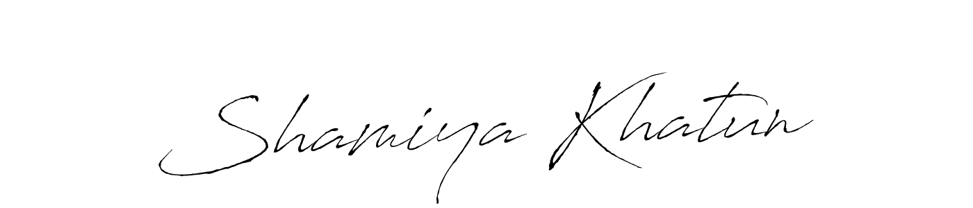 How to make Shamiya Khatun name signature. Use Antro_Vectra style for creating short signs online. This is the latest handwritten sign. Shamiya Khatun signature style 6 images and pictures png