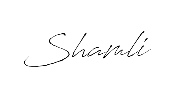 Make a beautiful signature design for name Shamli. With this signature (Antro_Vectra) style, you can create a handwritten signature for free. Shamli signature style 6 images and pictures png