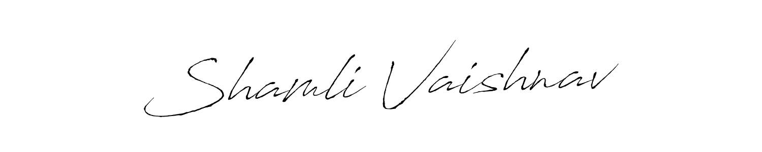 if you are searching for the best signature style for your name Shamli Vaishnav. so please give up your signature search. here we have designed multiple signature styles  using Antro_Vectra. Shamli Vaishnav signature style 6 images and pictures png