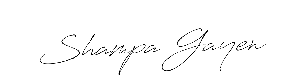 You should practise on your own different ways (Antro_Vectra) to write your name (Shampa Gayen) in signature. don't let someone else do it for you. Shampa Gayen signature style 6 images and pictures png