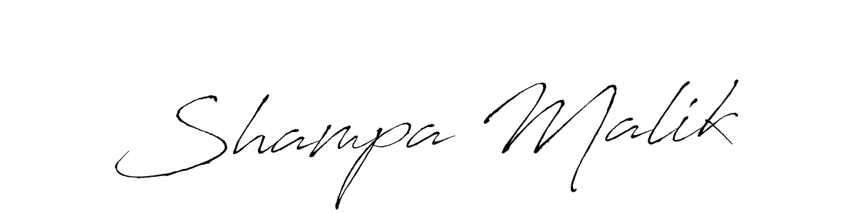 Design your own signature with our free online signature maker. With this signature software, you can create a handwritten (Antro_Vectra) signature for name Shampa Malik. Shampa Malik signature style 6 images and pictures png