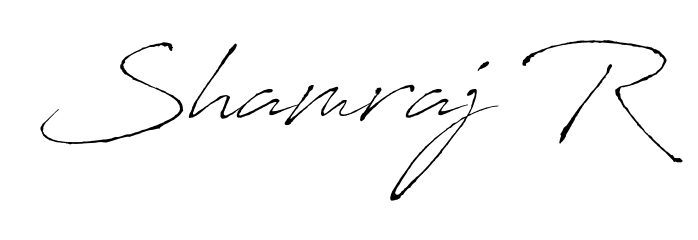 Practice writing Shamraj R with the flow of Antro_Vectra lettering. A fantastic source of inspiration for developing your personal signature style. Shamraj R signature style 6 images and pictures png