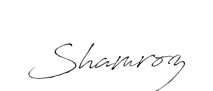 It looks lik you need a new signature style for name Shamroz. Design unique handwritten (Antro_Vectra) signature with our free signature maker in just a few clicks. Shamroz signature style 6 images and pictures png