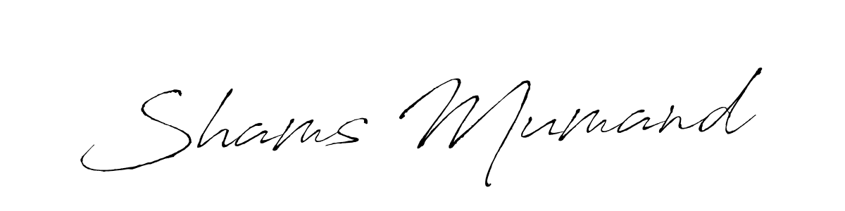 Create a beautiful signature design for name Shams Mumand. With this signature (Antro_Vectra) fonts, you can make a handwritten signature for free. Shams Mumand signature style 6 images and pictures png