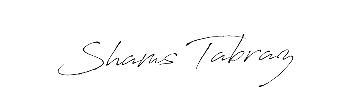 Similarly Antro_Vectra is the best handwritten signature design. Signature creator online .You can use it as an online autograph creator for name Shams Tabraz. Shams Tabraz signature style 6 images and pictures png