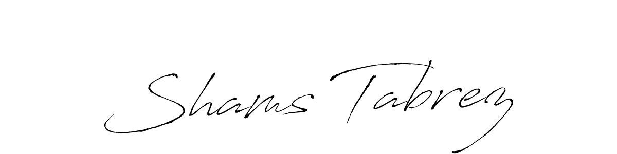 How to make Shams Tabrez name signature. Use Antro_Vectra style for creating short signs online. This is the latest handwritten sign. Shams Tabrez signature style 6 images and pictures png